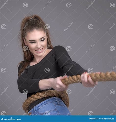 974 Girl Pulling Rope Stock Photos & High